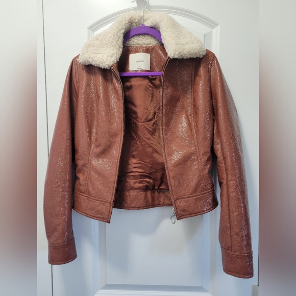 Aritzia Wilfred Tempest Vinyl & Sherpa Jacket, size XS - Picture 6 of 8